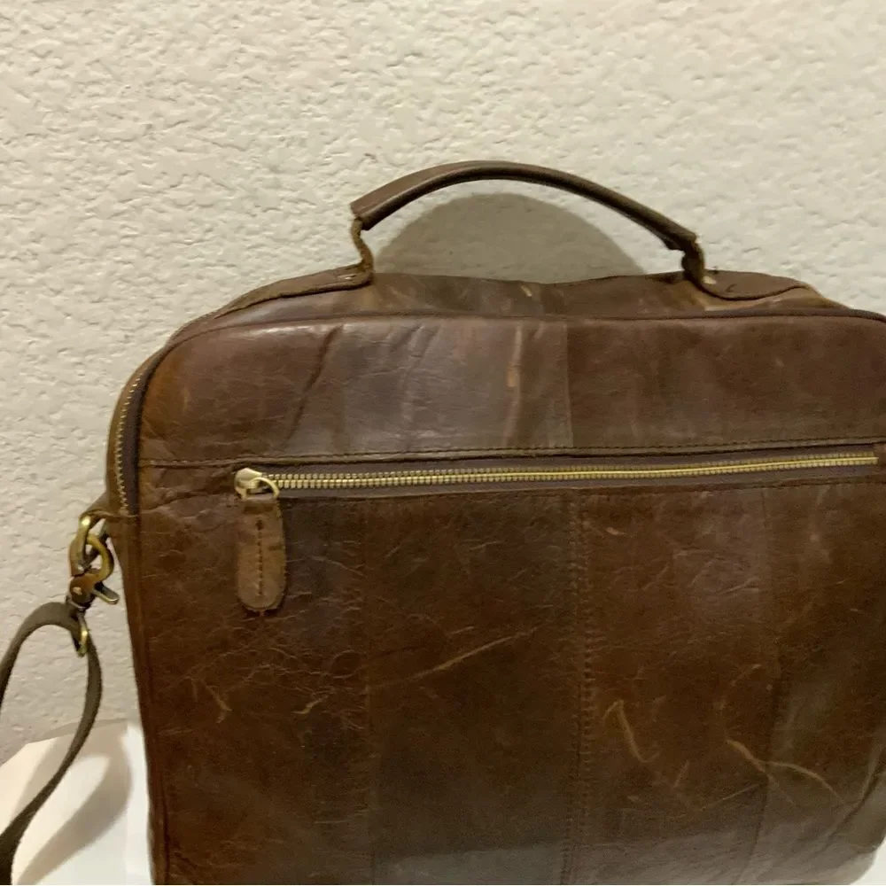 Vintage Mersq Leather Breifcase Hand Made in Austria Beautiful 13x15